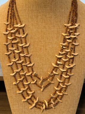 5 Strand Bird Fetish Necklace Statement #458
